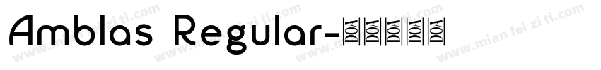 Amblas Regular字体转换